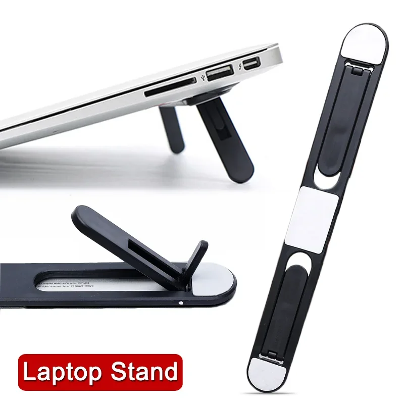 Suporte para Laptop Portátil Dobrável Invisível Notebook Suporte do Teclado Riser Universal Auto-adesivo Plástico Refrigeração Kickstand Pad