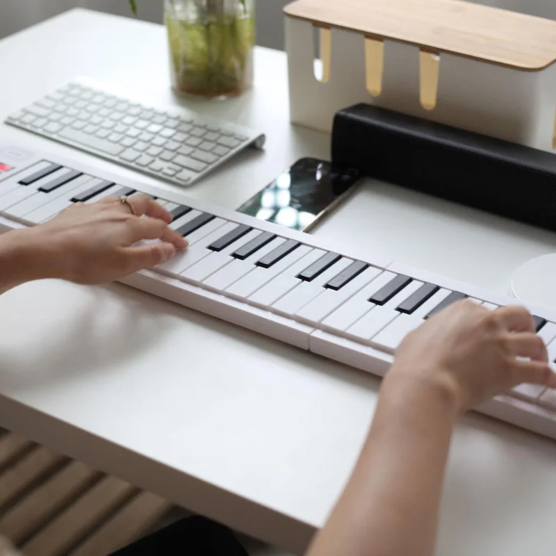 61-Key Foldable Electronic Piano Keyboard LED Display Rechargeable Battery for Beginners electronic musical instrument