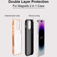 Fcicicase For Magsafe Wireless Charge Phone Case For iPhone 13 12 11 16 17 Air 15 Plus 14 Pro Max Soft Magnetic Marble Cover - Image 3
