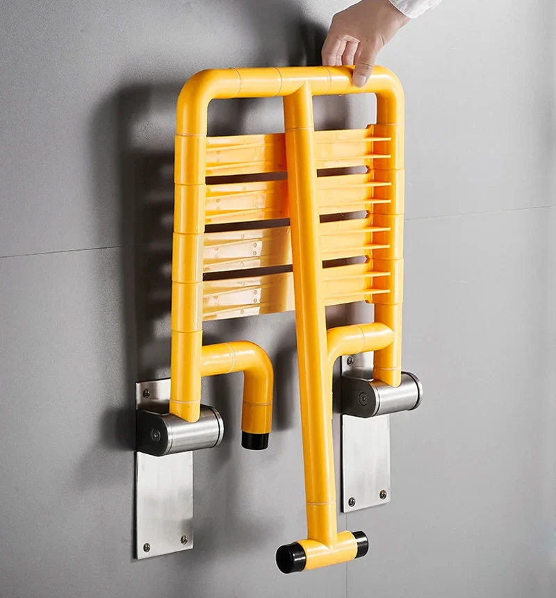 Bathroom Shower Wall Mounted Seat Folding Stool Entrance Door Changing Shoes Chair Stainless 5