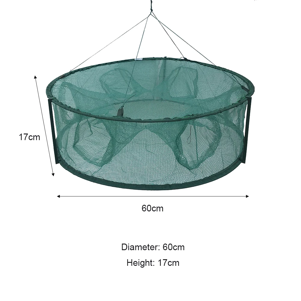 Automatic Fishing Net Trap Cage Folding Round Shape Salmon Mackerel Shrimp Crabs Lobsters Fishing Network Catcher
