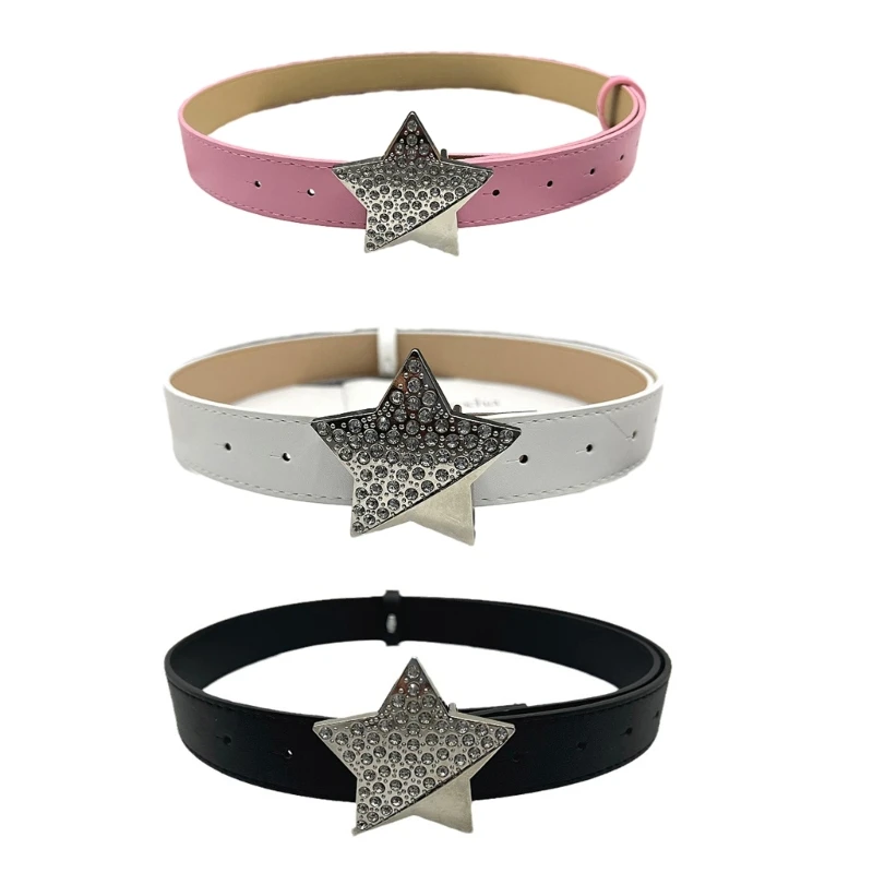 

Harajuku Commute Cowboy Rhinestones Waist Belt Creative Commuting Belt for Adult