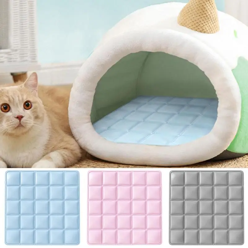

Portable Dog Cooling Mat Fast Cooling Summer Ice Pad Breathable Sleeping Pads For Small Medium Large Dogs Cats Pets Supplies