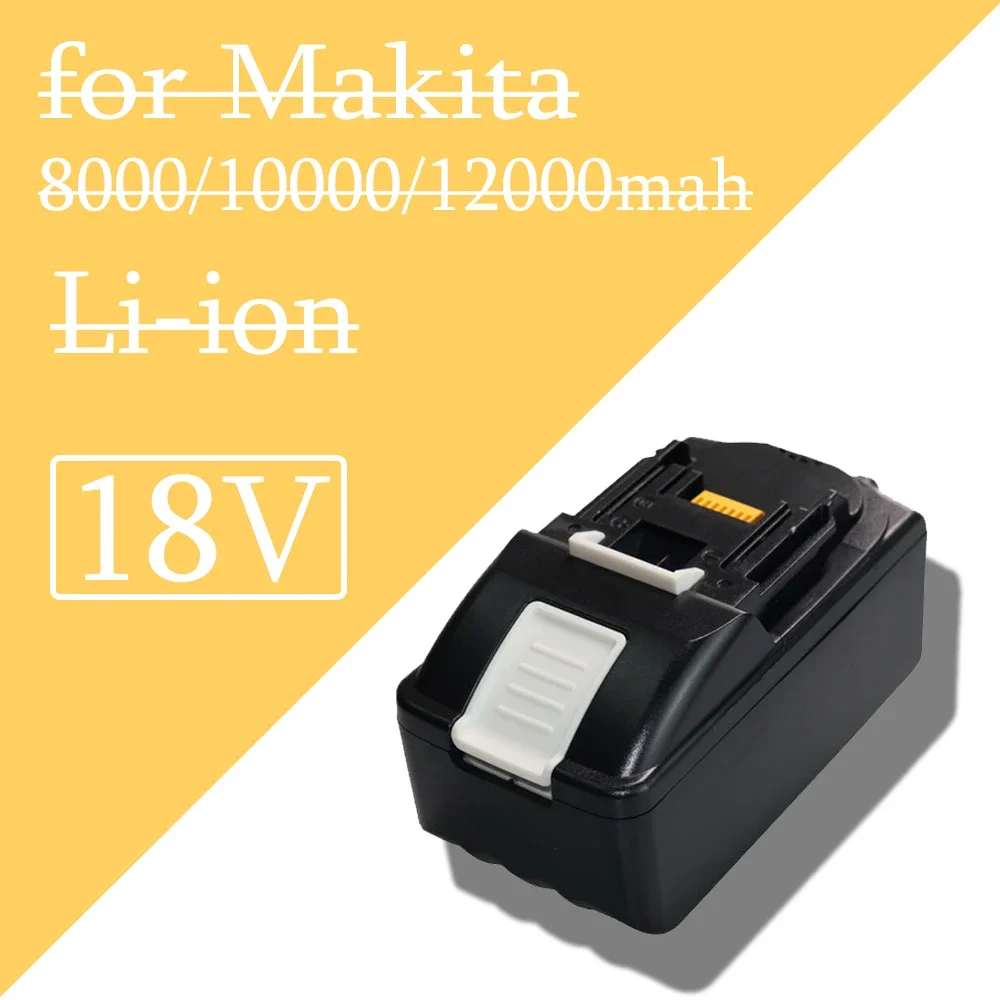 

BL1860 Replacement 18V 21700 Battery 8.0/10/12 Ah For Makita BL1850 BL1840 18-Volt Cordless Power Tools Batteries