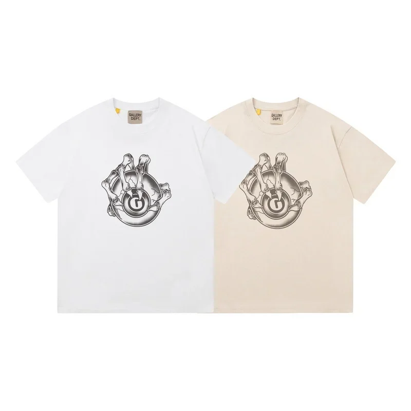 

2024 GALLERY DEPT Summer Fashion T-Shirt Graphic Men Hip Hop Street Cotton T Shirt Gym Short Shirt Sportswear