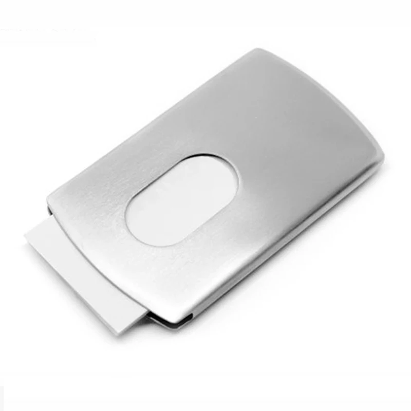 

Hand Push ID Case Business Card Case Name Card Holder Business Card Holder Stainless Steel Business Slim Pocket Credit Card Box