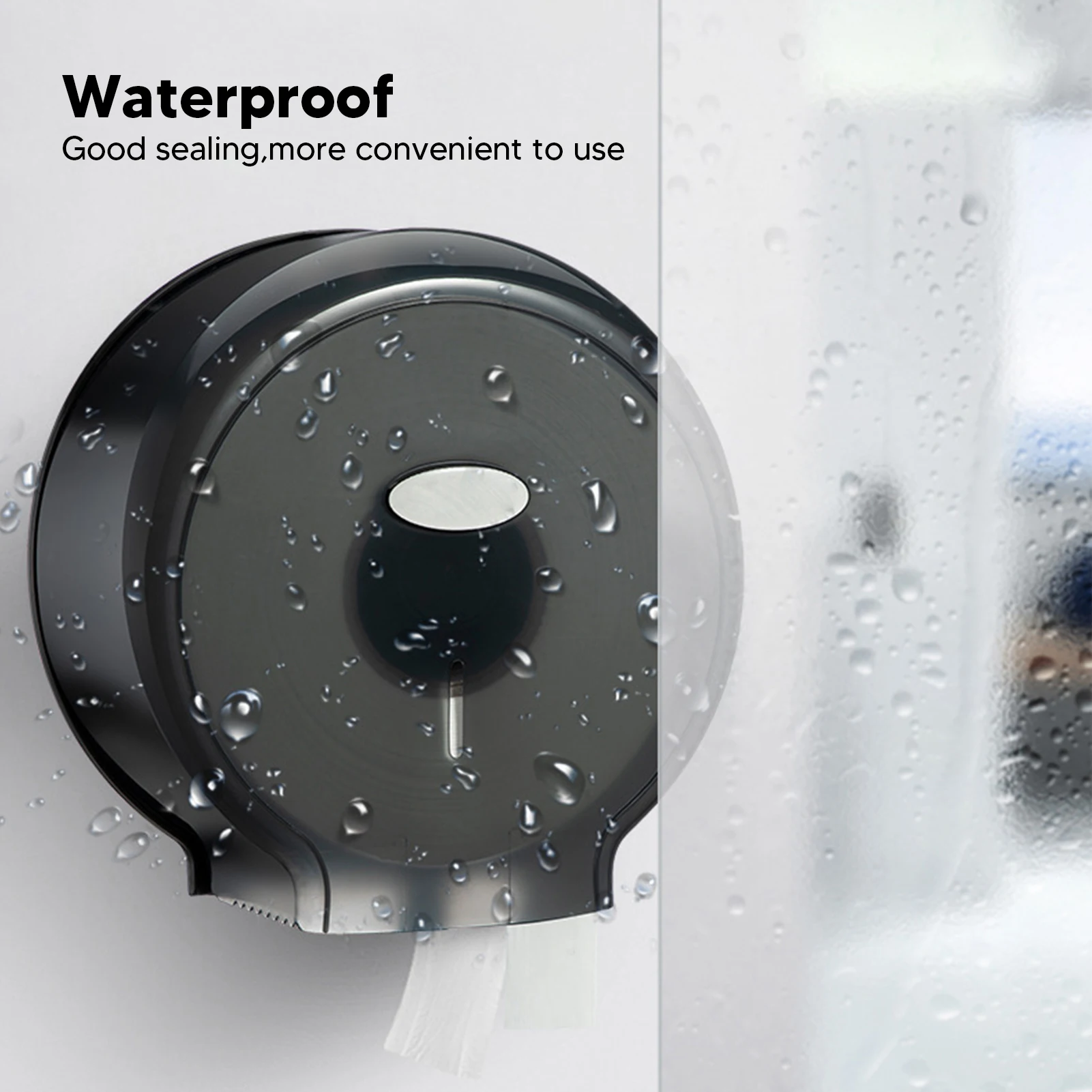 Toilet Paper Holder Box Waterproof Wall Mount Jumbo Paper Roll Dispenser for Single Roll Tissue Punch Holder Bathroom Accessory