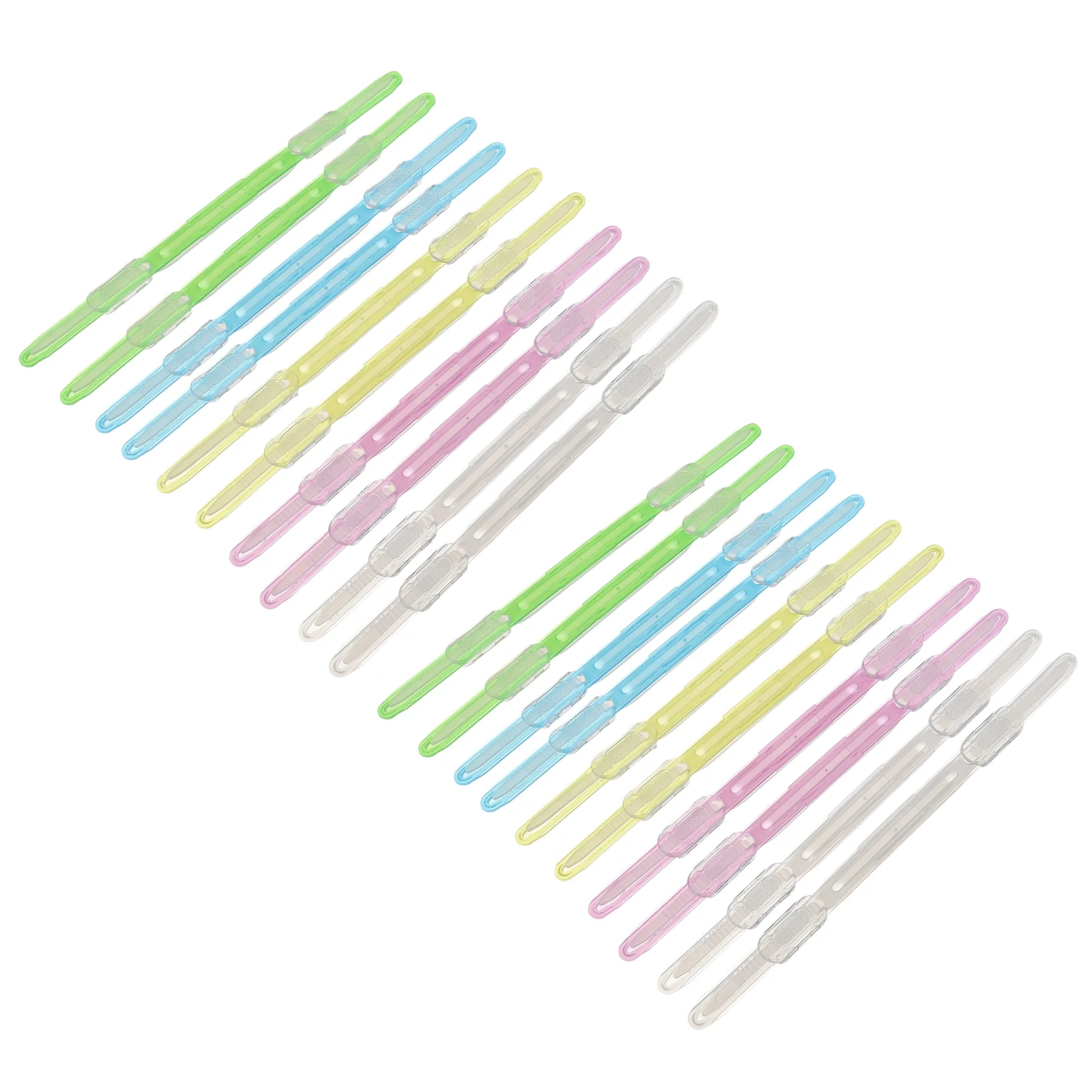 20 Pcs Plastic Binder Clips Bookbinding Office Supplies Stationery Fasteners Loose Leaf Paper Clip File Combs Spines