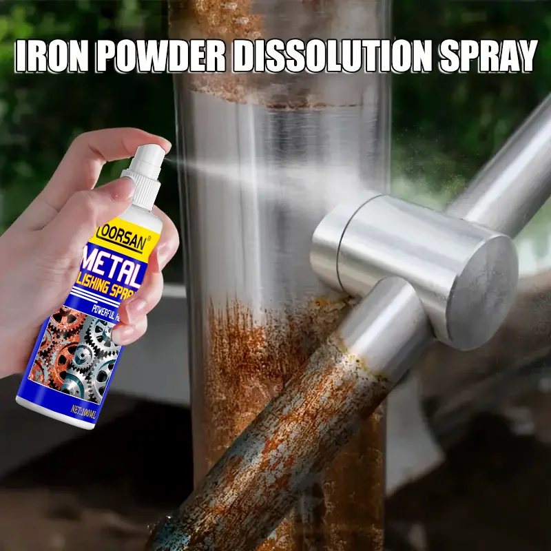 ספריי להסרת חלודה מתכתית בנפילת אבקת ברזל, יעיל להסרת חלודה, מחזיר משטחי מתכת, יישום קל
