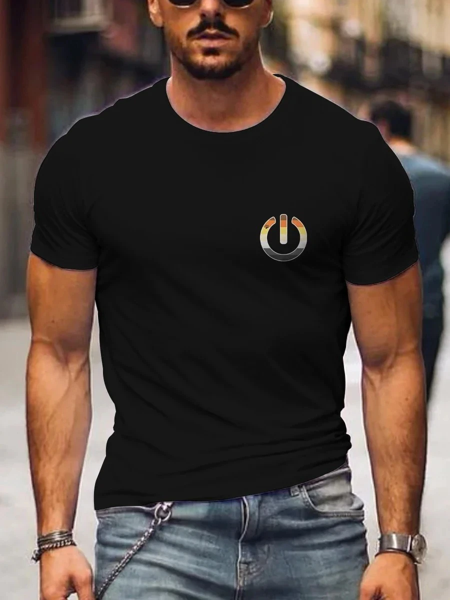 

2023 Summer Men's Printed Casual Crew Neck Short Sleeve T-Shirt Men's Bee Proud Rainbow Print Casual T-Shirt 3D Printed T Shirt