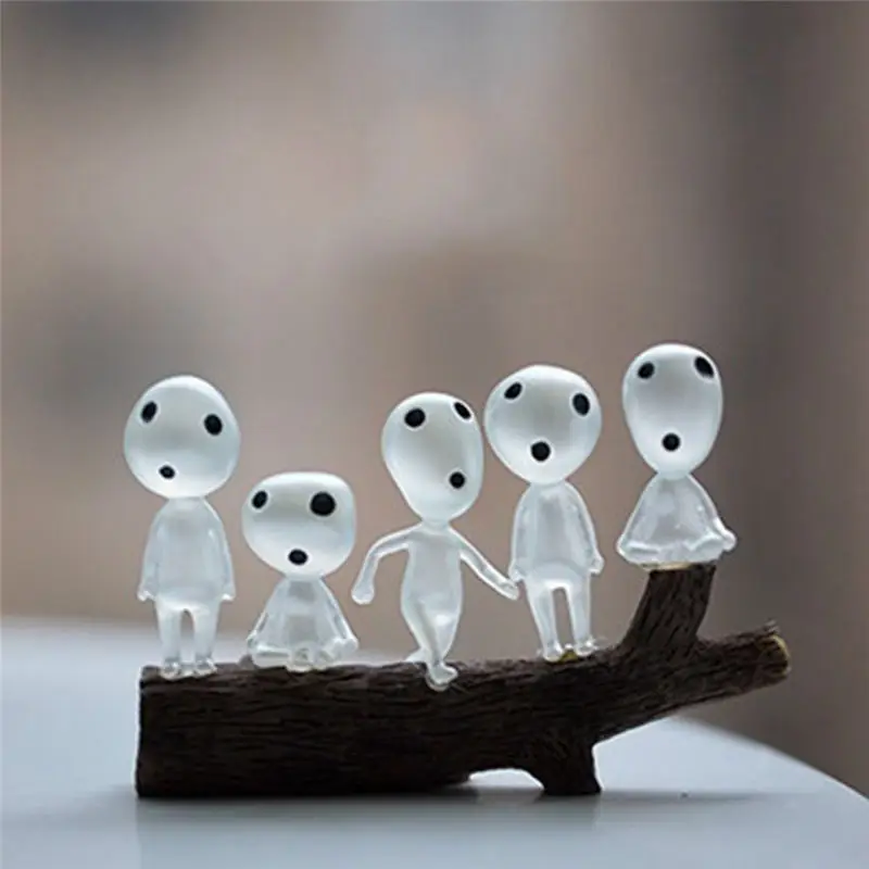 

10Pcs/Set Potted Plant Luminous Doll, Creative Resin Action Figure Mini Tree Elves Dolls Model Glow in Dark Bonsai Ornament Toys