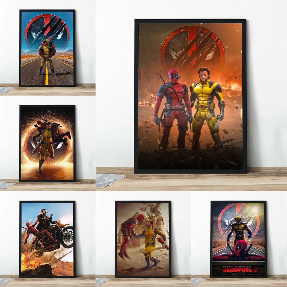 Wunder Superhelden Film Poster und Drucke Deadpool Kampf Vielfraß Leinwand  Kunst Wohnkultur X-Man Wandmalerei für Wohnzimmer - AliExpress, image size:1000x1000
