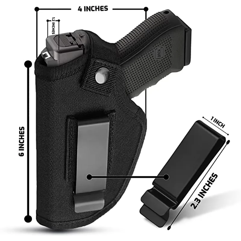 DIZETION Men/Women Universal Pistol Holsters for Airsoft Pistols 9mm Holsters for Concealed Carry Glock Gun pistol holster