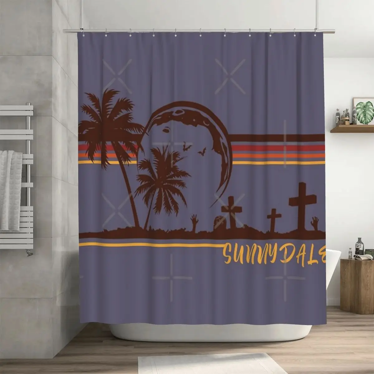 

Занавеска для душа Sunnydale, 72x72 дюйма, с крючками, подарок любимому