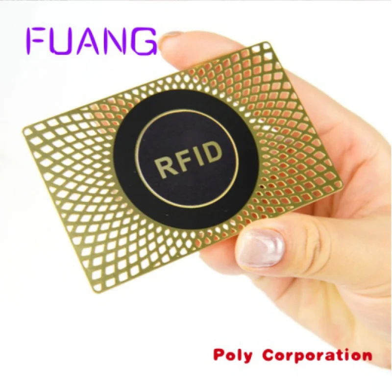 Custom  Customized Logo Printed Hollow Metal Key Rfid Card Encoder Printer  Rfid And Chip ID Card RFID Metal Blank Card
