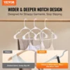 VEVOR Hangers, 0.2 in Ultra-Thin, 50 Pack White Plastic Hangers with Stable Triangular Top Structure & Wider Notch Design 2