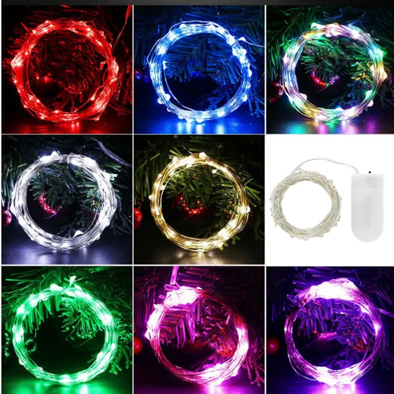 

Holiday Lighting 10PCS Waterproof Christmas Lamp LED Fairy Light Copper Wire String Lamp for Wedding Xmas Garland Party CR2032