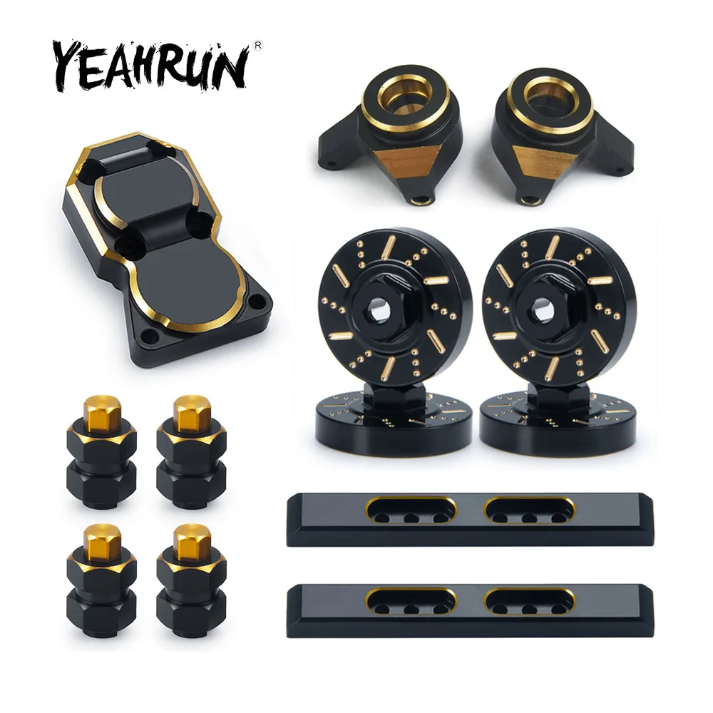 YEAHRUN Heavy Black Coating Brass Counterweight Steering Knuckles Wheel