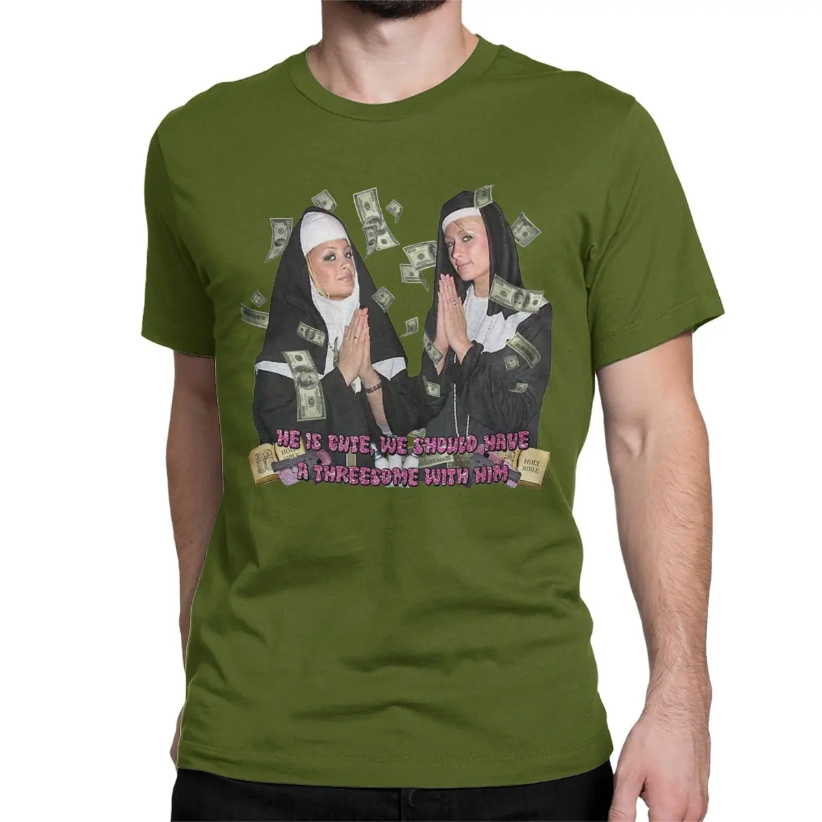 thumbnail image 1 of Camisetas de Ocio y Nichole Richie como Monjas para Hombre y Mujer, Camisetas de Algodón Puro, Camisetas de Manga Corta, Idea de Regalo, Ropa, 1 of 7