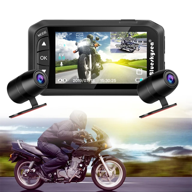 blueskysea dv128 motorcycle dash cam 1080p