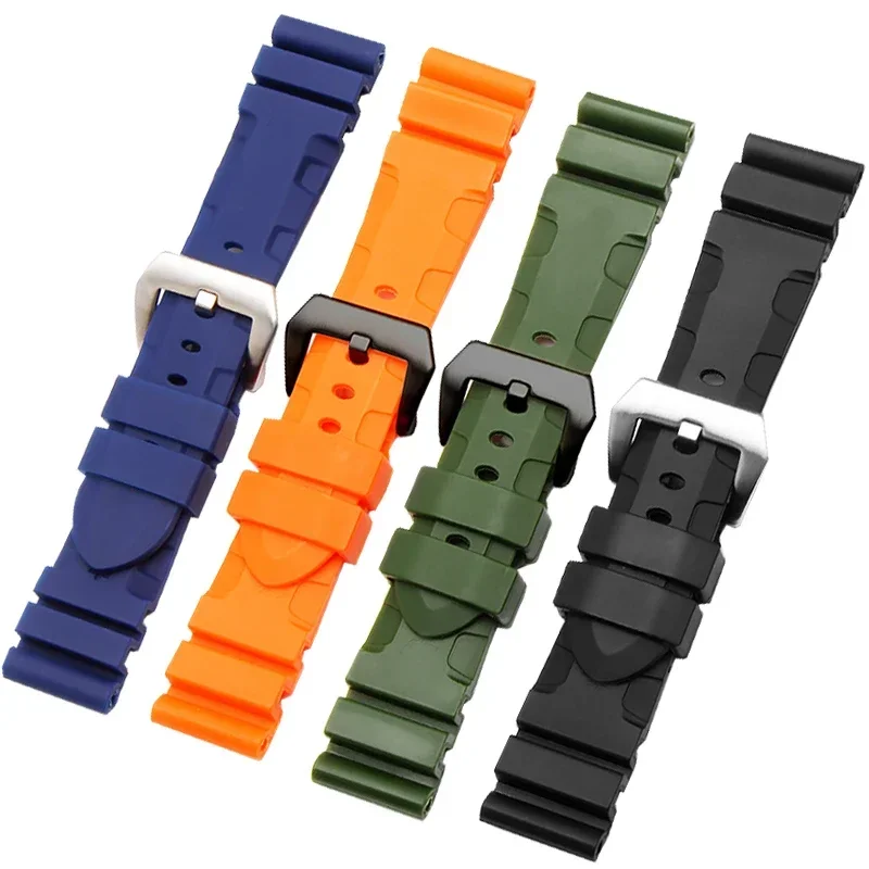 Premium-Grade Silicone Watch Strap - Durable Rubber Band, 22mm 24mm Options