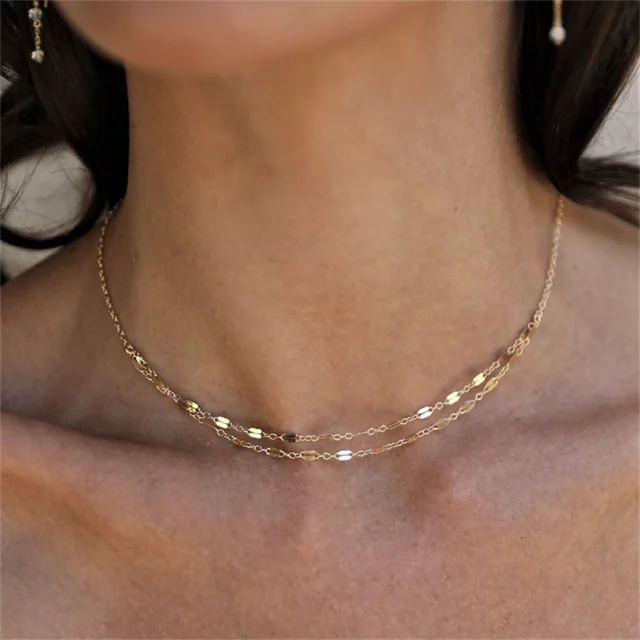 Thin Gold Choker Gold Choker Necklace 14kt Gold Filled 