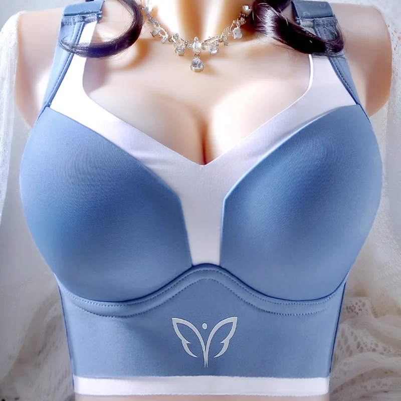 

Seamless Bras for Women Plus Size Wireless Brassiere Lightly Lined Full Coverage Bra C D E Cup