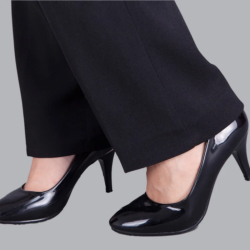Thickened Women's Autumn And Winter Elastic Straight-Leg Pants Restaurant Catering Waiter Work