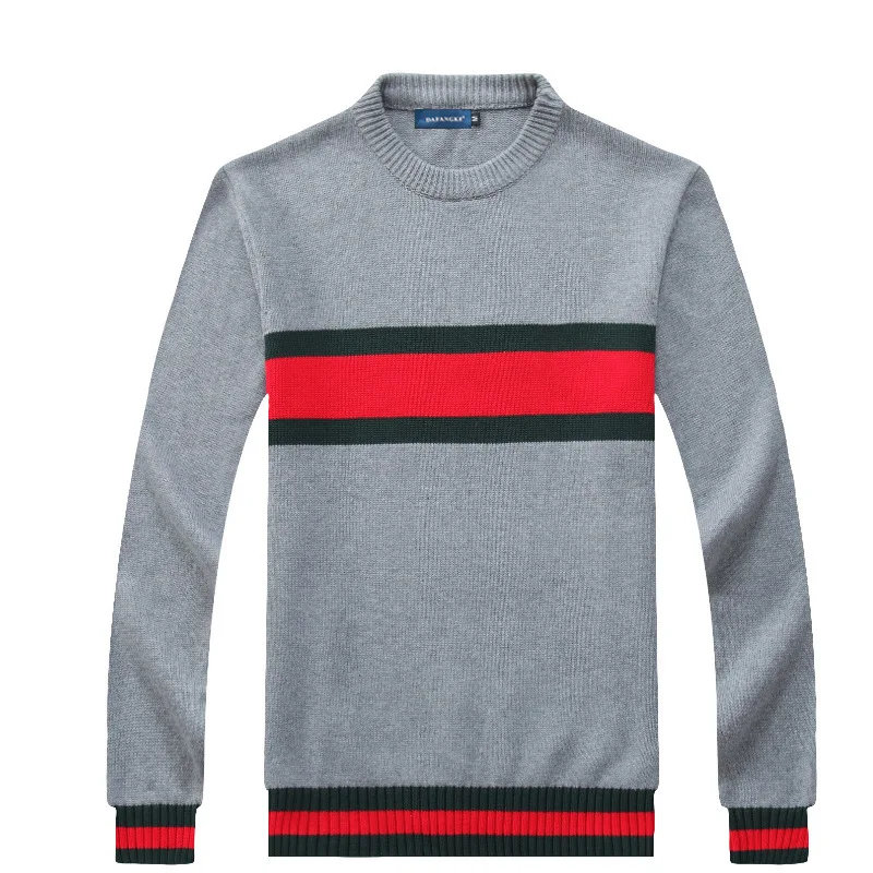 New Winter Men's Sweater Casual V-neck Fashion Embroidered Warm Sweater