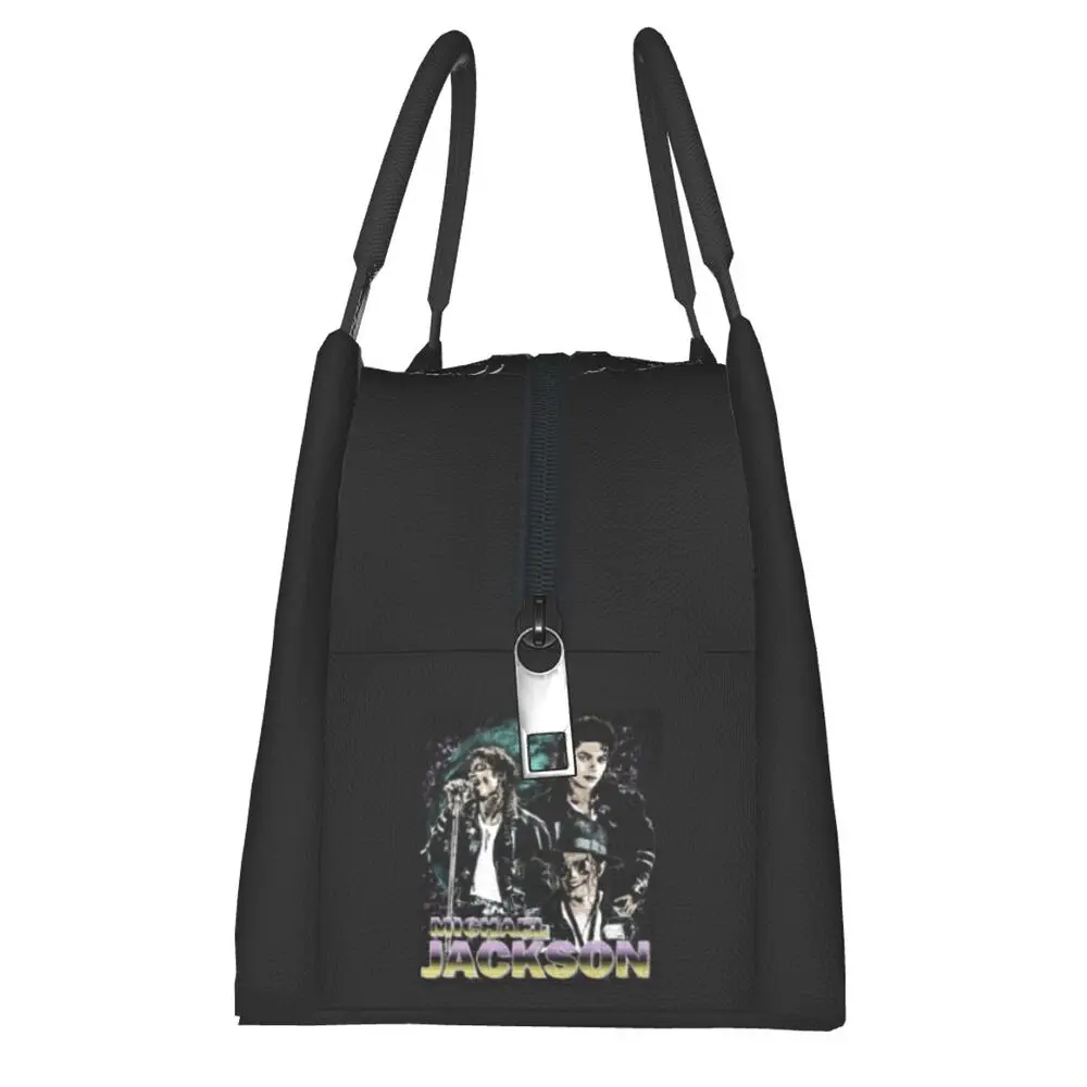 Michael Jackson Insulated Lunch Bag for Women Kids Portable Food Boxes Thermal Lunch Box Tote