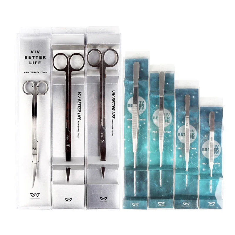 VIV Aquatic Stainless Spring Steel Plant Scissors Curved Wave Shape Cleaning Maintenance Tool ADA Quality for Aquarium 1