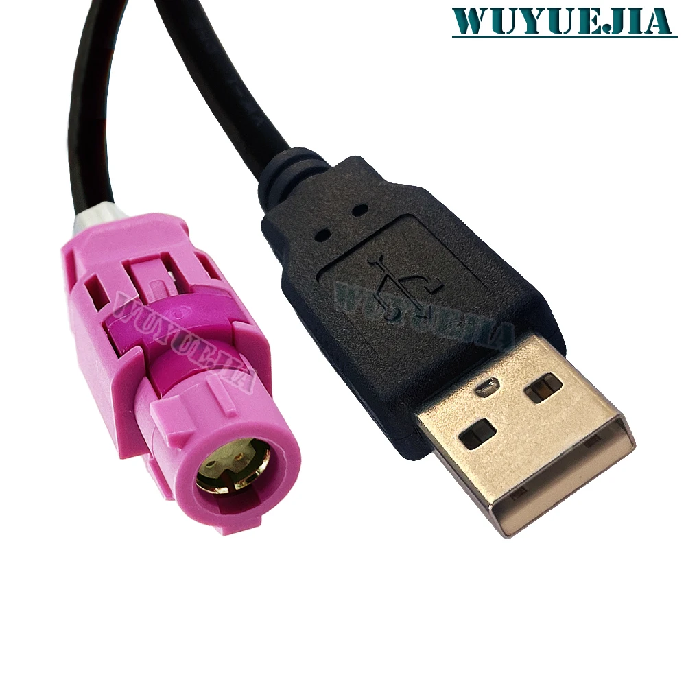 Arnês de Transmissão de Vídeo de Alta Velocidade do Carro Hsd Fêmea Reta para Usb 2.0a Heather Violet Código h Alta Qualidade a 2m 4pin