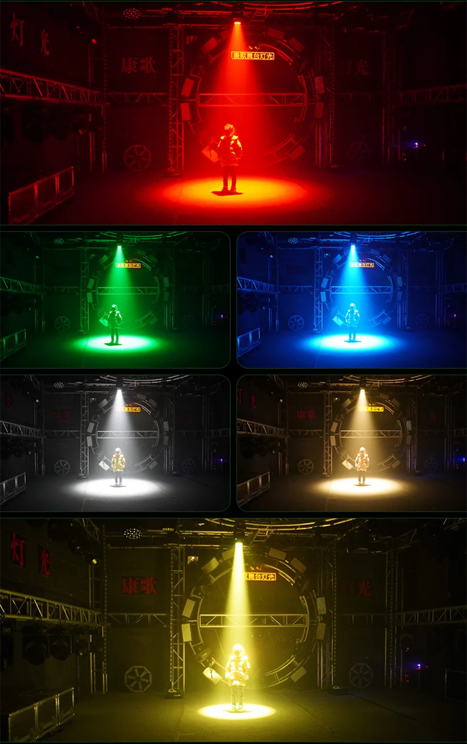 7pcs Moving Head Beam Light 4in1 Led Beam Moving Head for DJ Wedding Stage Light
