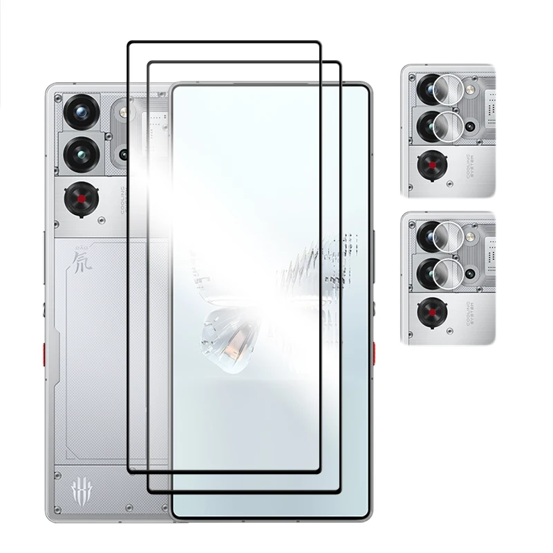 Premium 6-in-1 Tempered Glass Screen Protector, 6.85-inch Full Cover Glue, HD Clarity