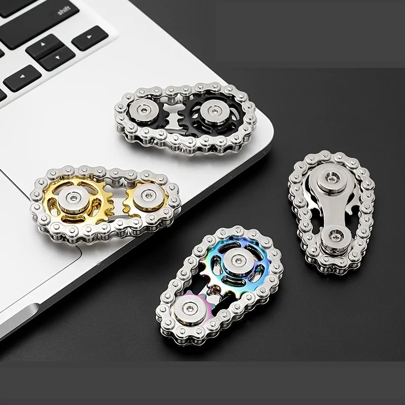 Finger Top Gear gyro Toy Adult stress relief tabletop toy creative fingertip gear chain anxiety relief finger gyro toy