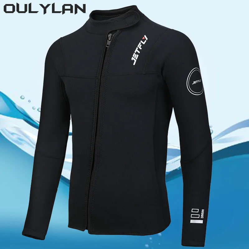 OULYLAN 3MM Wetsuit Neoprene underwater keep warm diving suit kitesurf surf surfing spearfishing jacket pants clothes