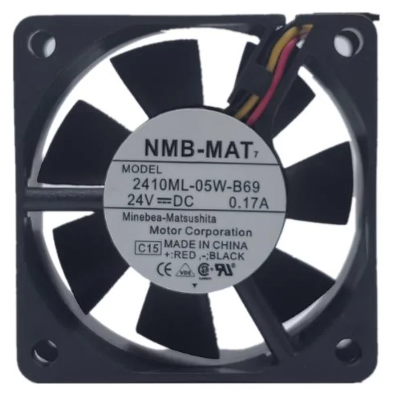 

NEW CPU Fan for NMB 2410ML-05W-B69 24V 0.17A 6CM Frequency Converter Cooling Fan 6025 60*60*25mm