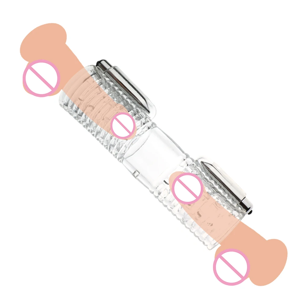 Male Masturbator 265mm Long Penis Pump Vibrator Vaginal for Two Men Couple Glans Sucking Cock Exerciser Sex Toys Adult 18 Erotic