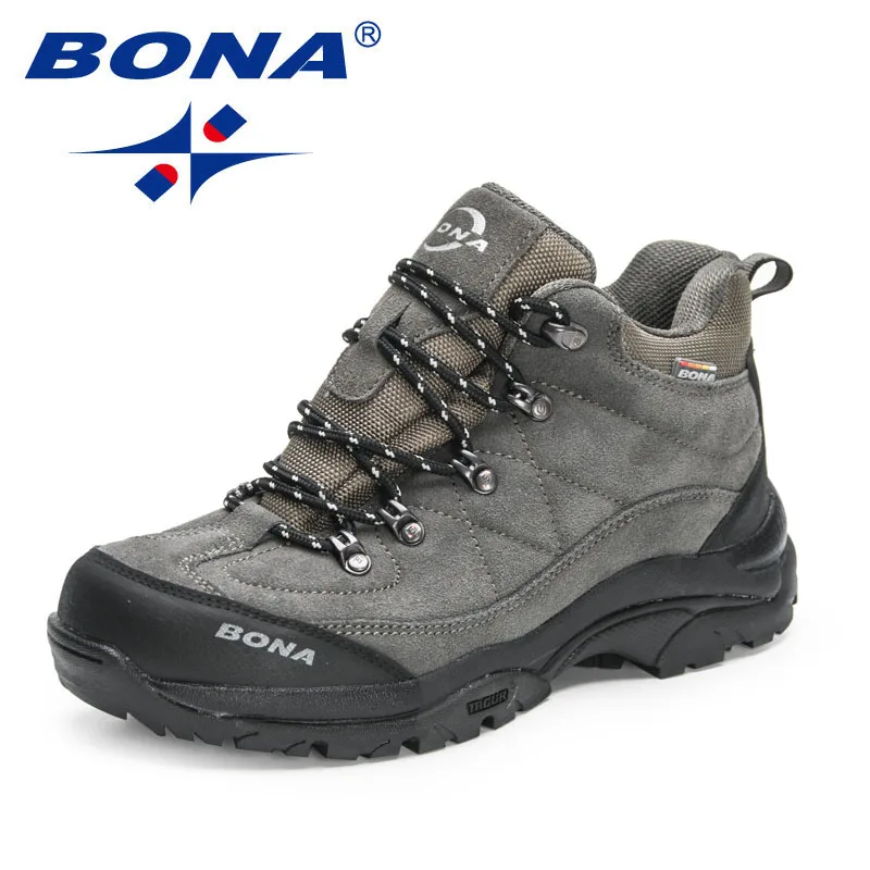 BONA New Designers Non-slip Wear-resistant Breathable Hiking Shoes Men Outdoor Hiking Shoes