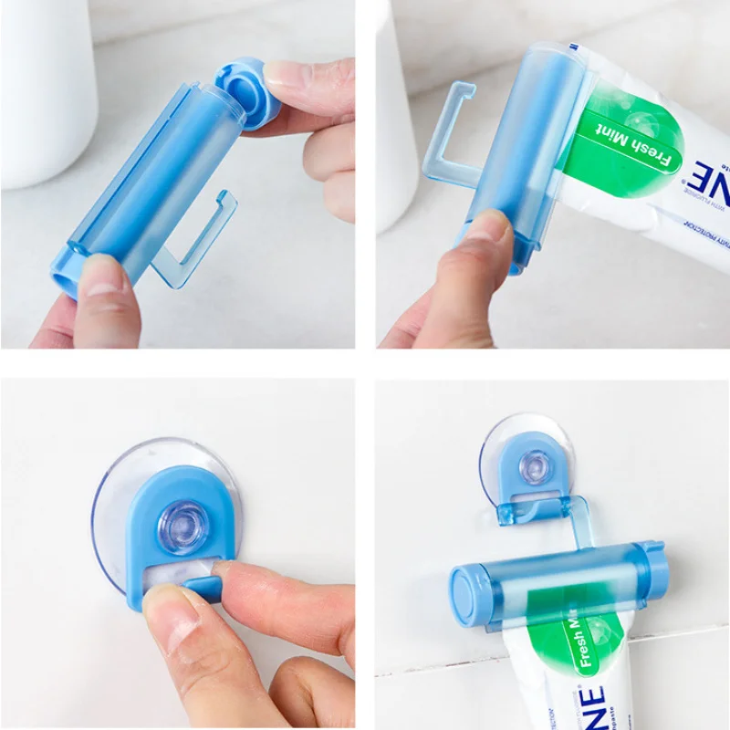 Toothpaste Rolling Squeezer Tube Manual Toothpaste Dental Cream Easy Dispenser Sucker Hanging Holder toothpaste squeezer,bathroom accessories set