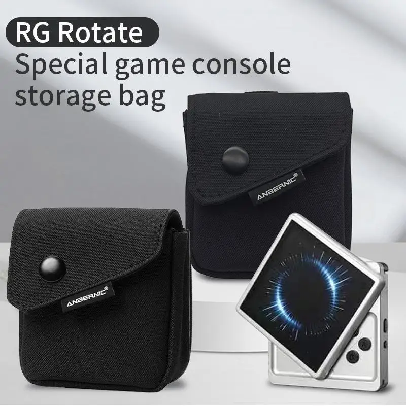 Anbernic RG 회전 휴대용 게임 콘솔용 충격 방지 보호 보관 가방 칸막이가 있는 옥스포드 방수 휴대용 케이스