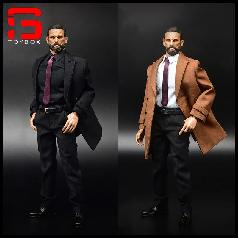 

ToysCity TC 62031 1/6 Scale Brown Black Gentleman Men's Coat Formal Suit Set Model Fit 12-inch Soldier Action Figure Body