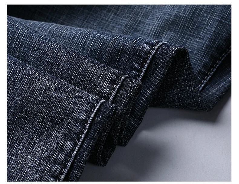 Wthinlee Men's Casual Fashion New Elastic Jeans Pants Work Jeans Classic Men's Fashion Brand Versatile Clothing Blue Black