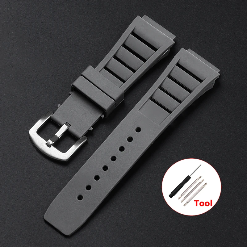 Premium Waterproof Silicone Sport Watch Strap - Soft Diving Rubber Bracelet
