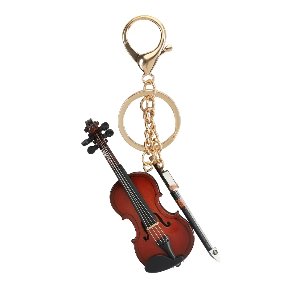 6 Portachiavi Violino In Miniatura In Lega Di Zinco - Design Vintage Per Amanti Della Musica