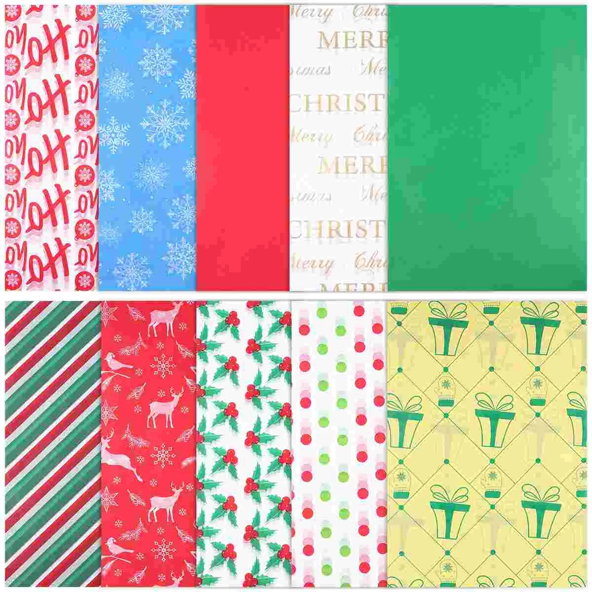 

Christmas Theme Wrapping Paper Bulk Gift Wrapping Assorted Clear Flowers Packing Paper for Xmas Party Supplies 150Pcs