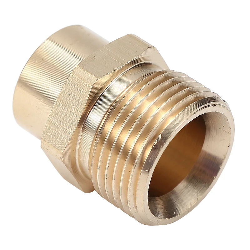 For High Pressure Water Tools Brass Gasket Adapter Foam Coupler Internal and external thread Dimensions 22x12x29mm