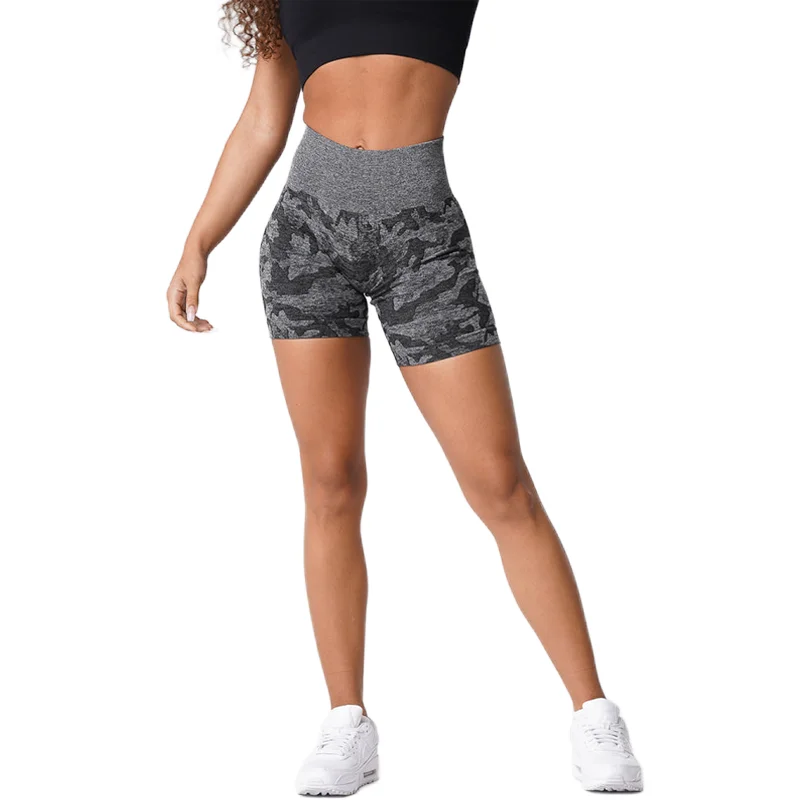 Camo Seamless Shorts Yoga Leggings Sexy Pants