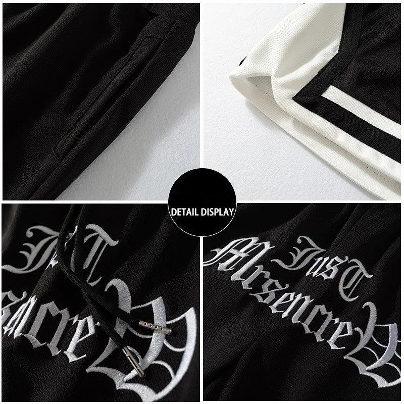 2023 New American Basketball Shorts Men's Loose Fit Quick Dried Sports Capris Fitness Training Pants Ball Pants Trend