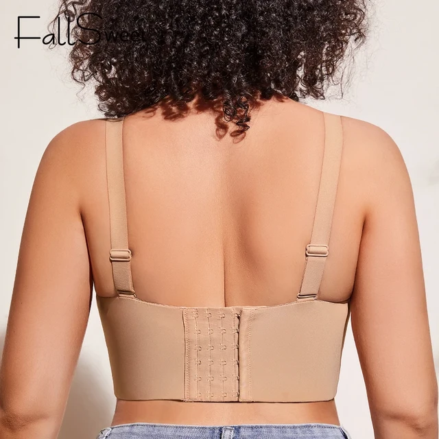 FallSweet Longline Strapless Bra Multiway Full Back Coverage Smoothing Bras  Women's Underwire Corset Brasieres Hide Back Fat - AliExpress